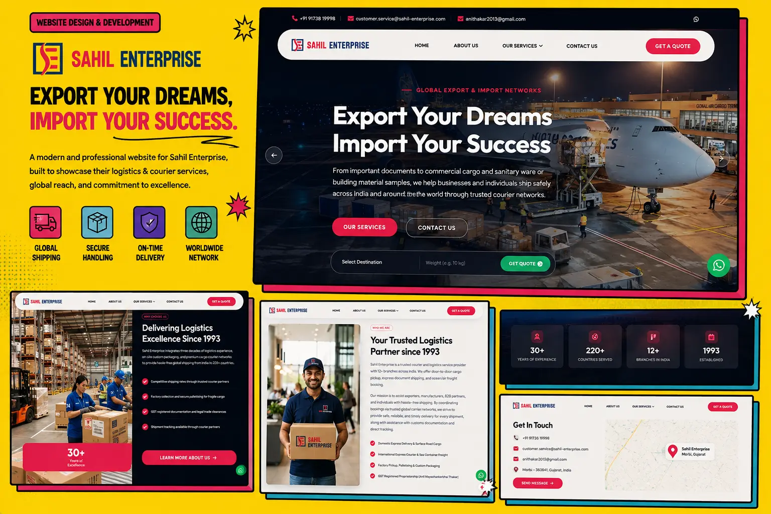 Sahil Enterprise — Business website built with Astro, React and GSAP